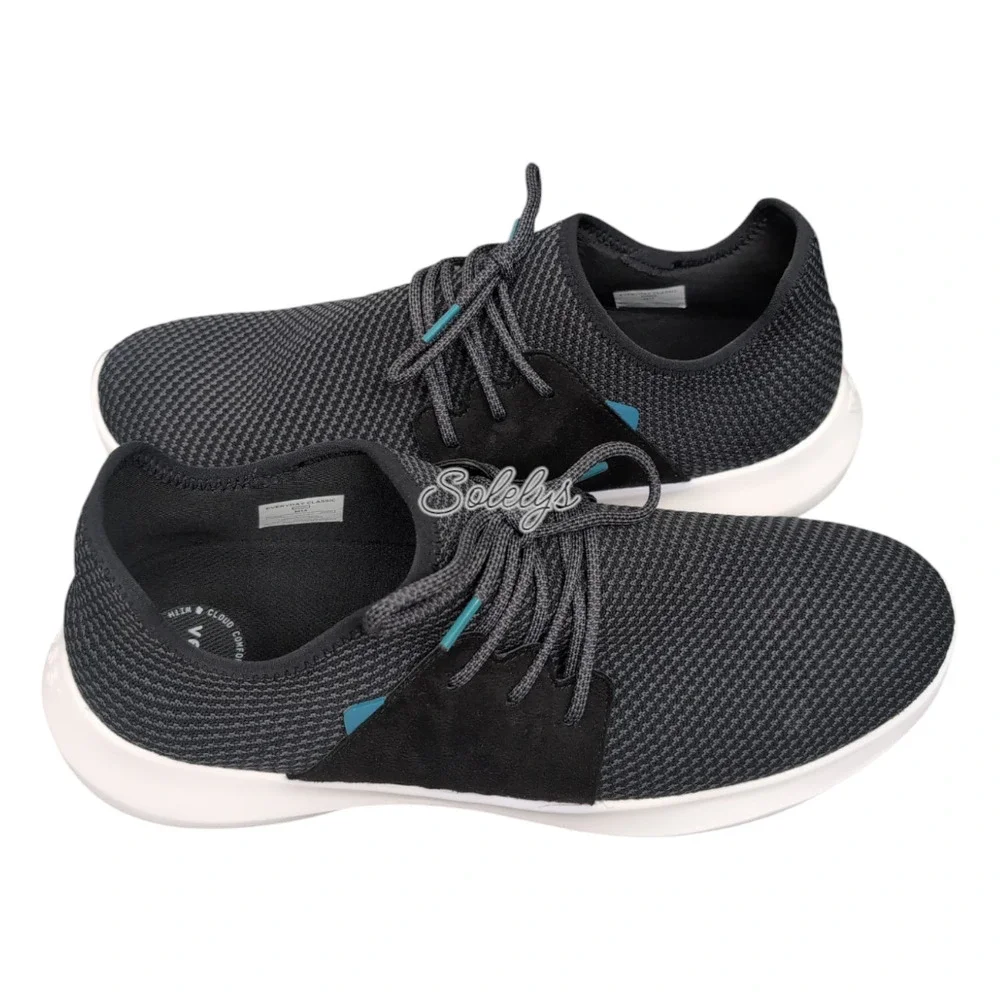 Vessi Everyday Classic Men 14 Midnight Black Waterproof Knit Lightweight Sneaker